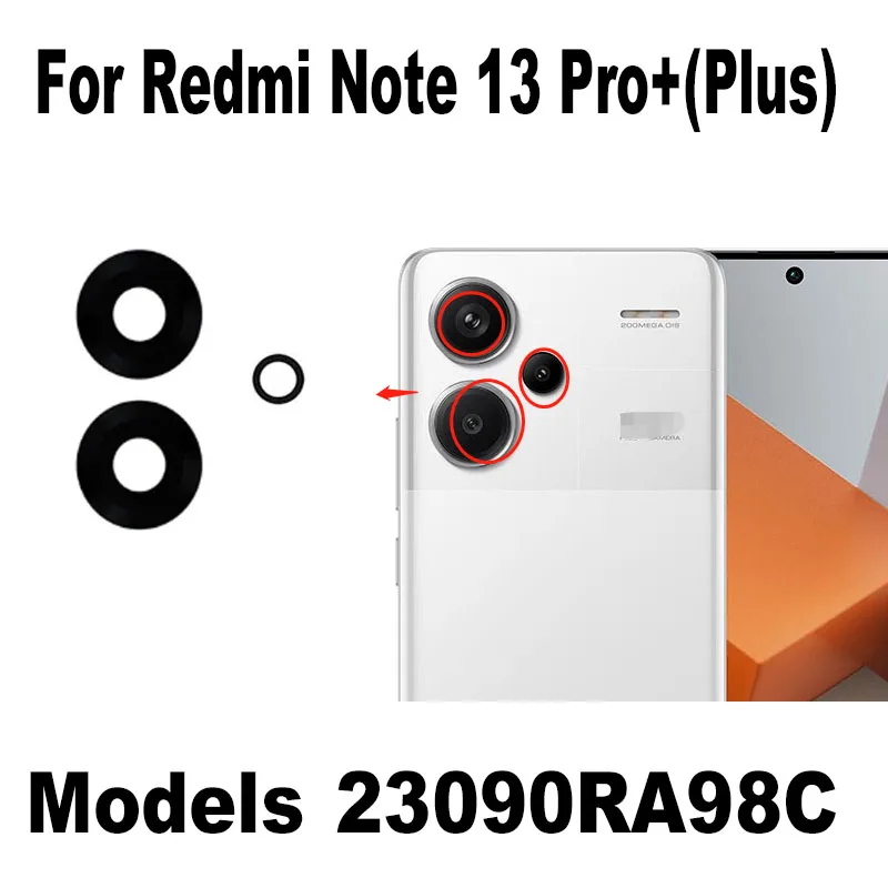 Lentille En Verre De Remplacement Pour Caméra Arrière Xiaomi Redmi Note 13 Pro Plus - Neuf