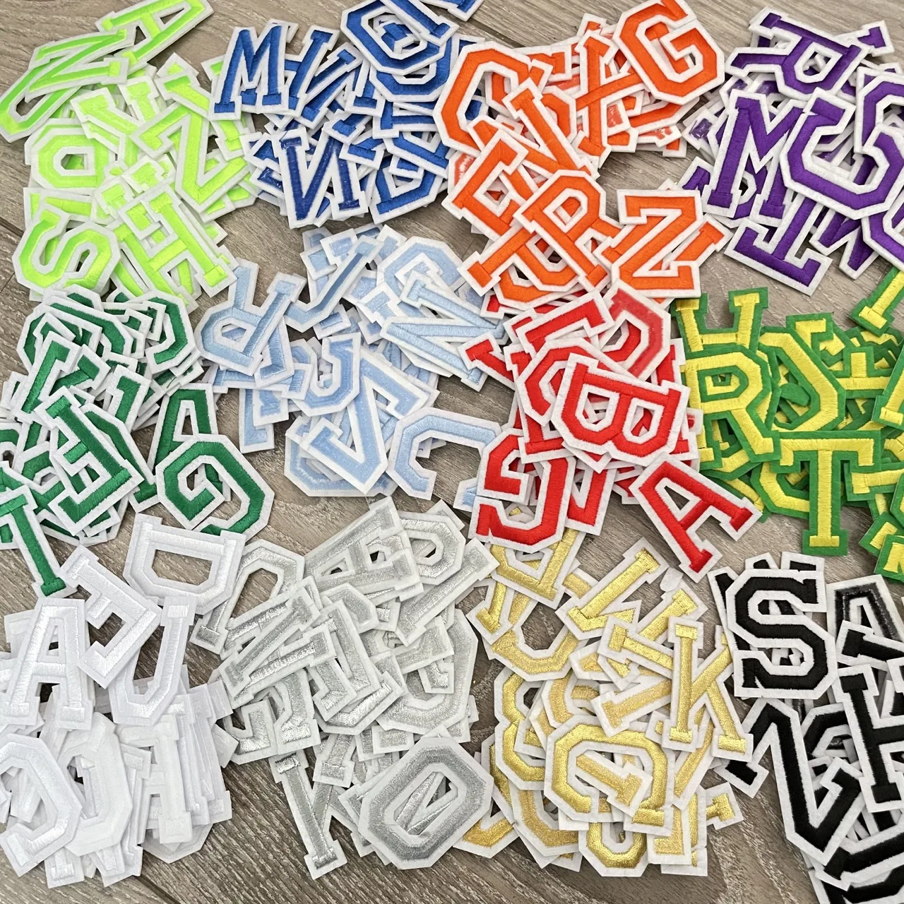 6 Sets Alphabet Applique Patch Foam Stickers Letters Letter