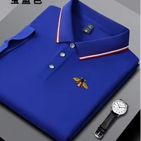 Polo brodé à manches courtes pour hommes, haut décontracté, à la mode, respirant, confortable et polyvalent, nouvelle collection 4