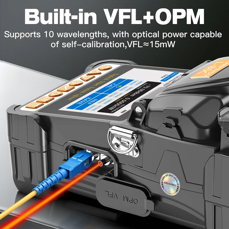 COMPTYCO L-80C/L-70C 광섬유 융착접속기 터치스크린 FTTH 6모터 미니 광섬유 융착기 내장 OPM VFL