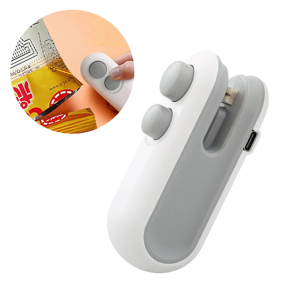 

Mini Bag Sealer Plastic Bag Sealer Bags Thermal Sealant Portable Handheld Food Sealing Machine USB Rechargeable Packaging Sealer