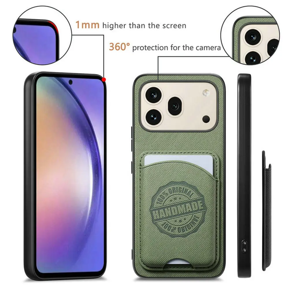 Luxury Detachable Leather Card Case with Magnetic Back Cover for Honor Pro Smartphones