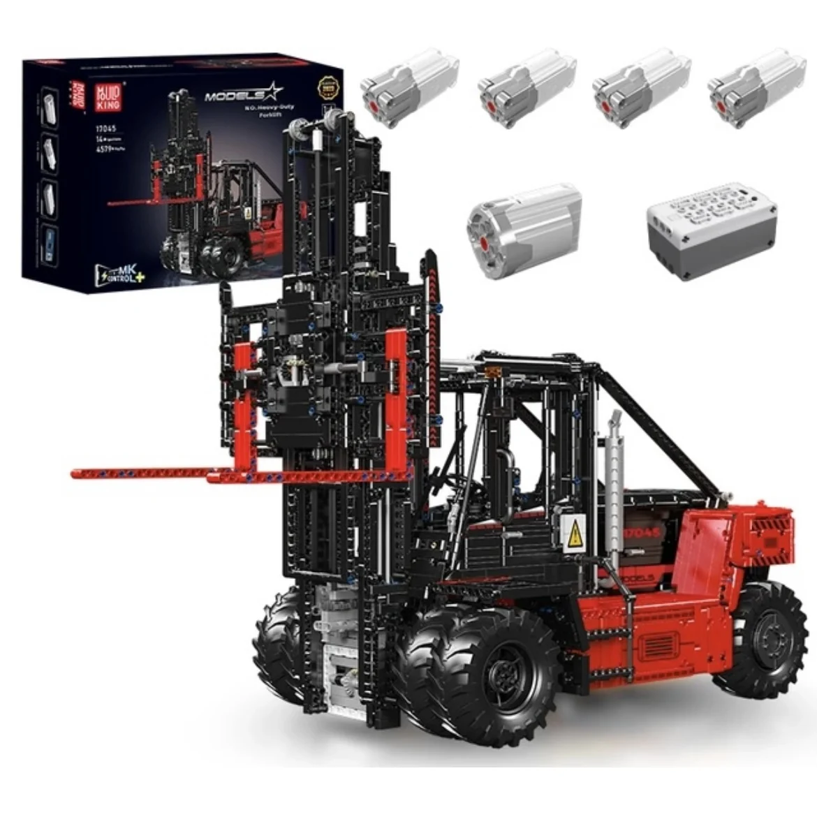 

MOULD KING 17045 Technical Engineering Vehicle Heavy-Duty Forklift Building Blocks Remote Control Truck Car Toys For Kids Gifts