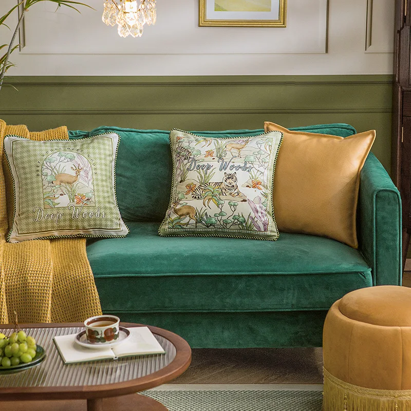 Couch Green Floor Pillow Room Pillows For Green Velvet Sofa Velvet - Main Image