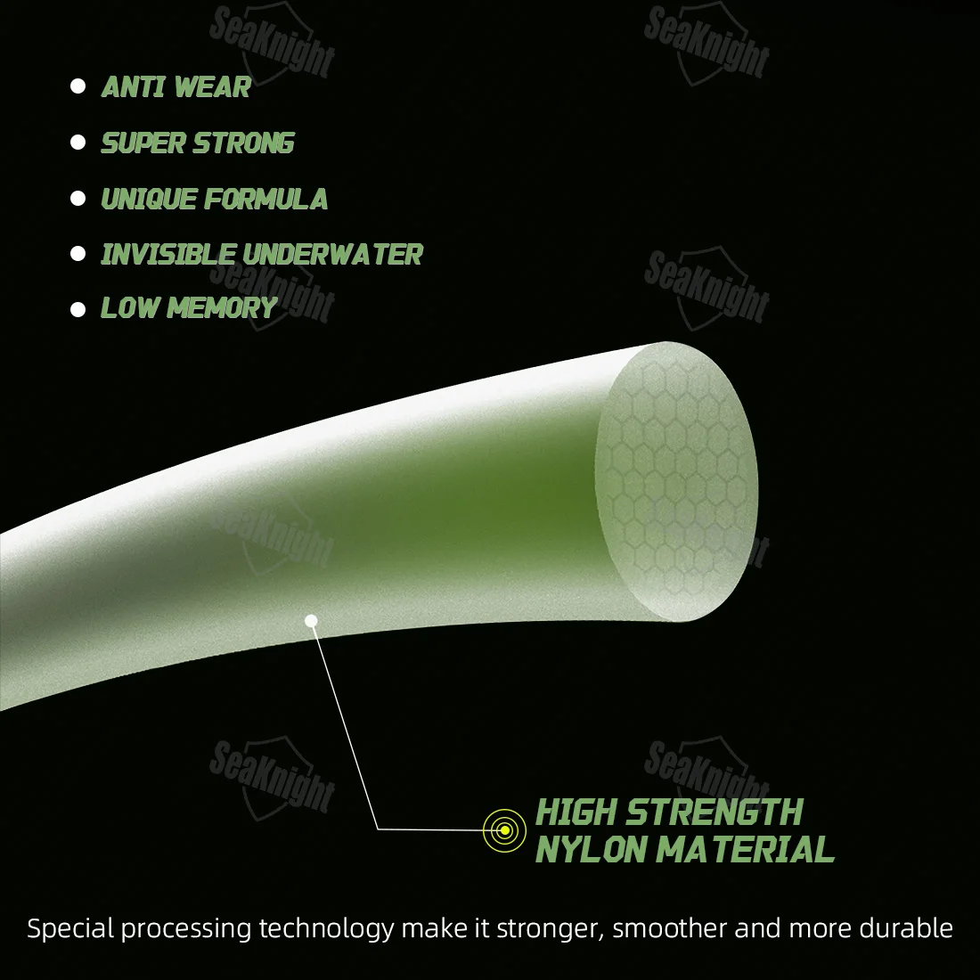 SeaKnight Brand CARP Nylon Fishing Line 500M anti-wear Smooth & Strong for CARP Fishing 10-25LB Dark Green INVISIBLE UNDERWATER