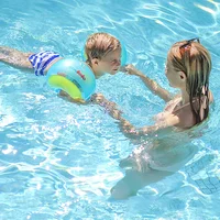 Swimbobo Children Swimming Arm Circle Boys and Girls Swimming Arm Circle Green Orange Thickened Inflatable Water Sleeve Toy 2