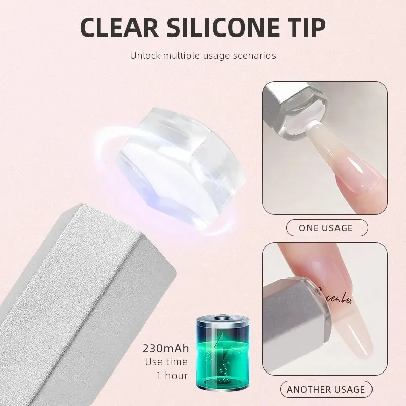 Mini Handheld UV Led Lamp For Nails Portable Rechargeable Nail Dryer For Curing Gel Polish With Display Manicure Machine 5