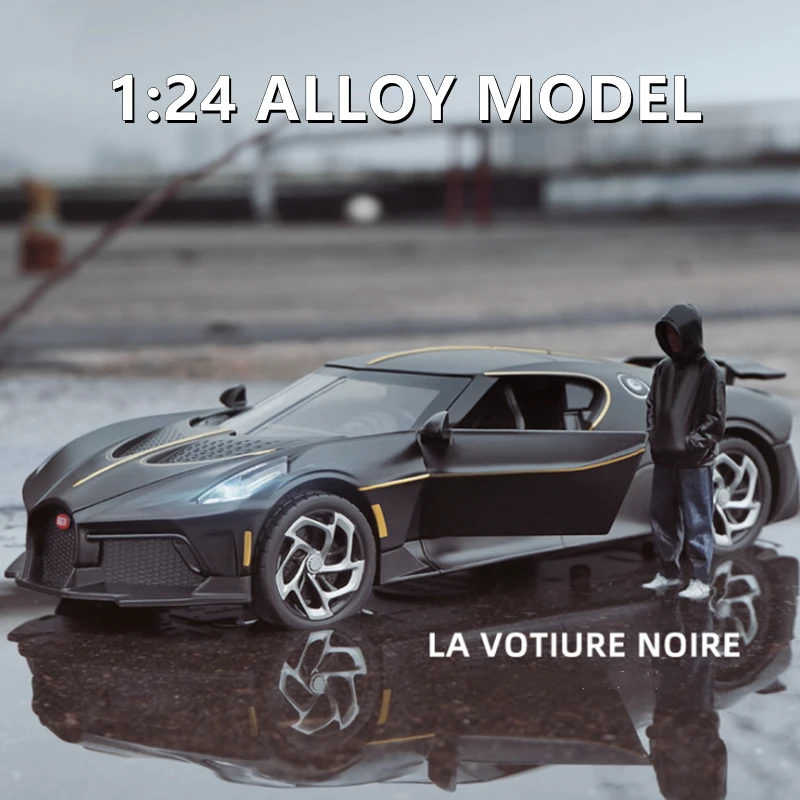 

Модель спортивного автомобиля Bugatti lavoiturenлуар 1:24, Литые и игрушечные автомобили, модель металлического автомобиля, имитация звука и искусственного подарка