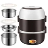 For  Rice Cooker Stainless Steel 2/3 Layers Steamer Portable Meal Thermal Heating Lunch Box Food Container Warmer 4