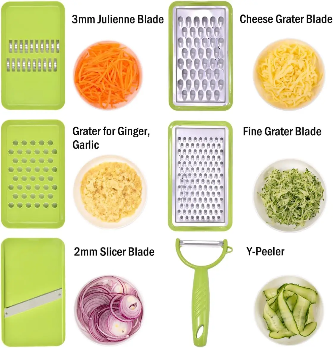 5 In 1 Mandoline Slicer Stainless Steel Mandolin Vegetable Slicer Julienne Cutter Dicer with Container Cheese Shredder YY053