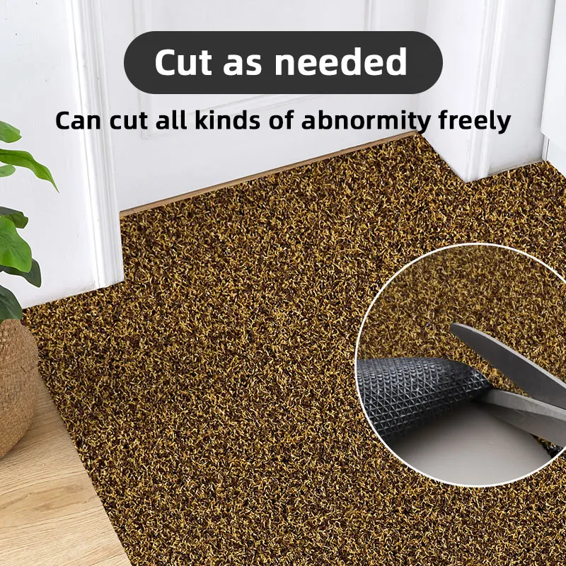 Floor mat Coconut silk floor mat mud scraping dust removal anti slip doormat household entrance adjustable for cutting