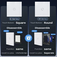 BSEED WIFI Touch Switch  1/2/3/4Gang Glass Smart Wall Light Switch Touch Screen Backlight Control Aleax Smart Life App E Series - Image 3