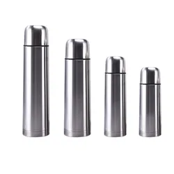 Stainless Steel Insulated Thermal Water Bottle - 304 Vacuum Flask, Portable Thermos Cup (Multiple Sizes Available) - 1000ML (Silver)