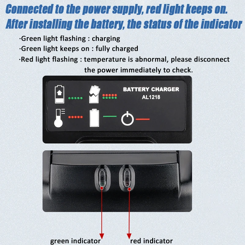 18V Lithium Battery Charger AL1218 for AEG L1815G L1820R L1820S L1825R L1830R L1