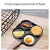 Non-stick 4 Hole Frying Pan for Omelet, Pancake, Steak, Egg, Ham - Kitchen Cookware 5