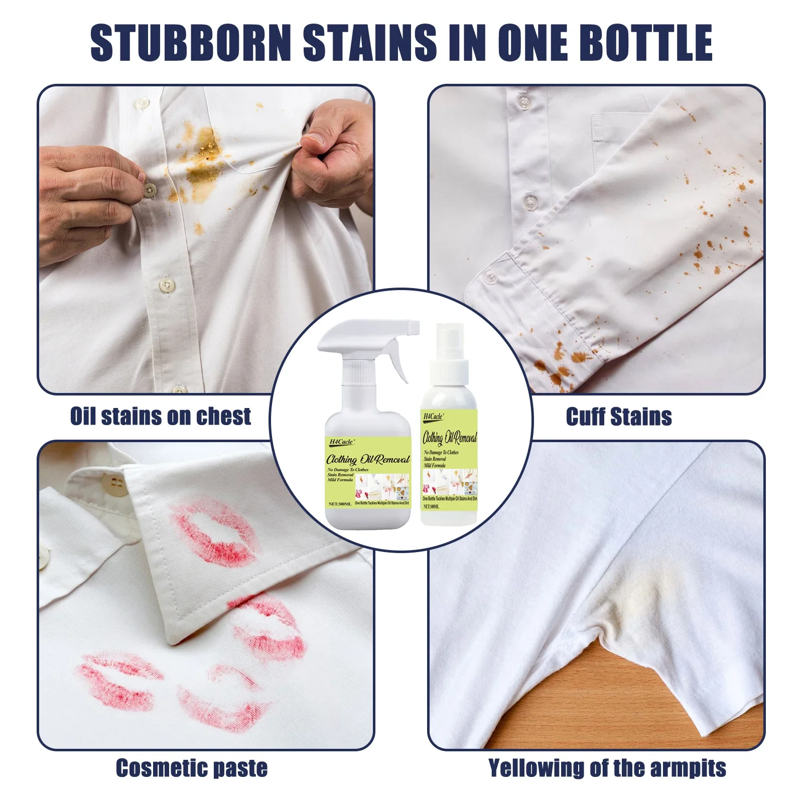Clothes Oil Stain Remover Dust Cleaner Stain Cleaning Spray Remover Effective Oil Removal For Fabric Cloth