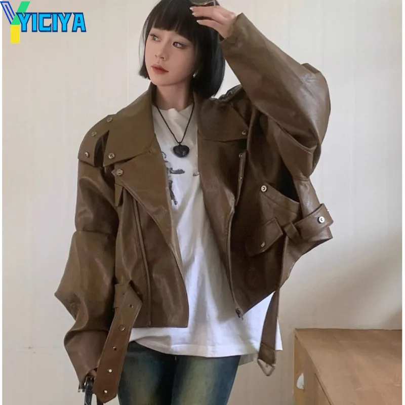 Рисунок 3 - YICIYA коричневая кожаная куртка
