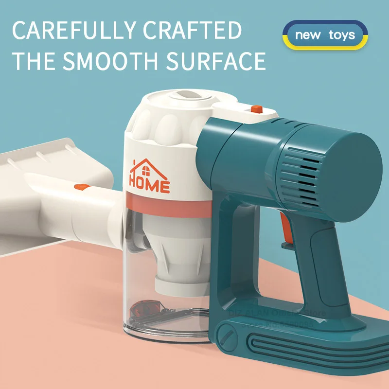 Toy Electric Vacuum Cleaner Children Educational Simulation Household Appliances Dust Catcher Pretend Play Toys For Kids 4