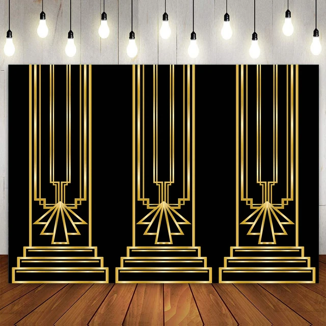 1920s Great Gatsby Party Decorations  Roaring 20s Party Decorations - 1920s  Backdrop - Aliexpress