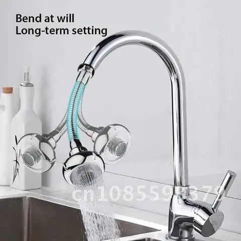 

Aerator Tap Bubbler Self-cleaning Filter Nozzle Anti-splash Water Saving Shower Faucet Replacement White with Tube