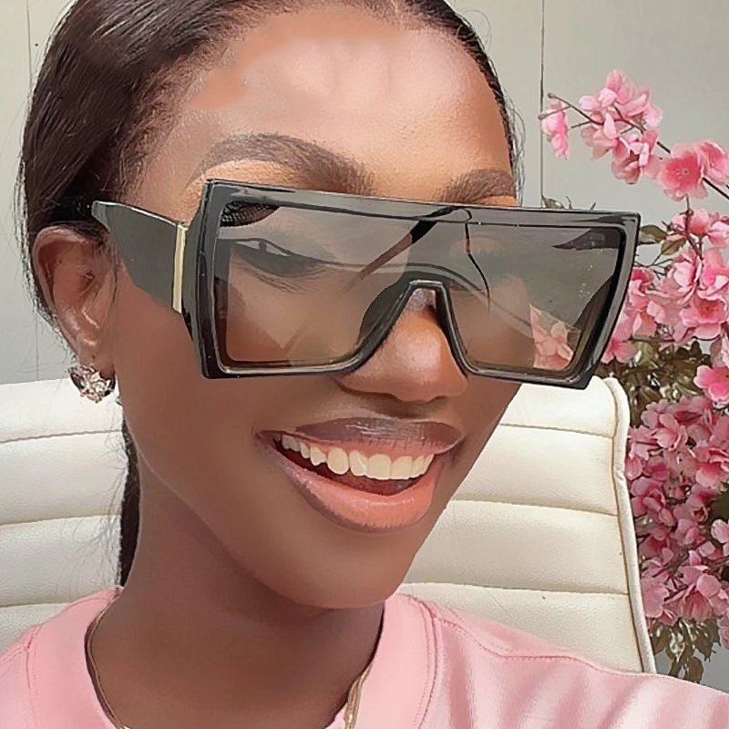 

Солнцезащитные очки в винтажном стиле Uv400 для мужчин и женщин, большие квадратные, цельные, с градиентом, с защитой от ультрафиолета, для вождения, 2023