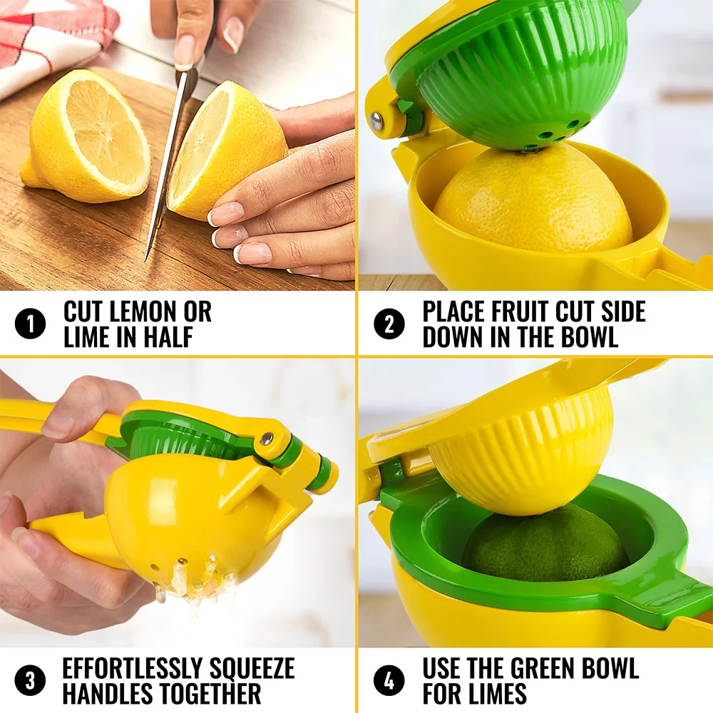 Lemon Squeezer 2 in 1 Fresh Orange Citrus Lime Fresh Fruit Juicer Press Metal Hand Press Extractor Portable Manual Juicer 1pc fruit juicer lemon squeezer juice squeezer