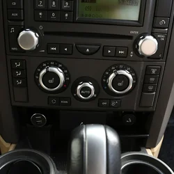 For land rover Rover Range Rover Sport 2005-2008 ABS Silver Car Air conditioner volume knob cover Trim sticker Car Accessories