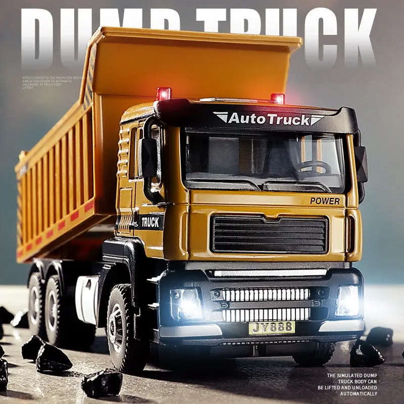 

Модель грузовика-тяжелого самосвала 1/50 г., Литые металлические шлаки, транспортные средства для угольной шахты, модель автомобиля со звуком и искусственными звуками, детская игрушка в подарок