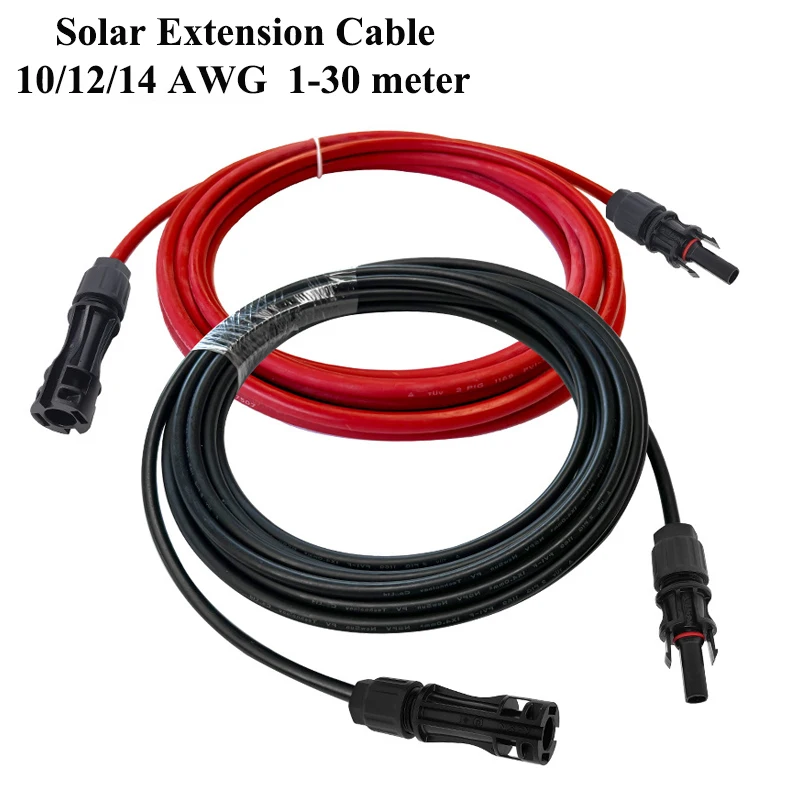 Simmpatuu 12AWG 4mm2 Câbles d’Extension Photovoltaïques,Câble d
