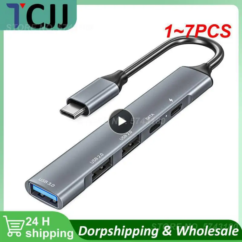 

Концентратор USB C 6 в 1, 1-7 шт., powerexpanding, сетевой концентратор Ethernet PD с мощностью 65 Вт, 4K , 1 Гбит/с Ethernet,2 USB-порта 3,0