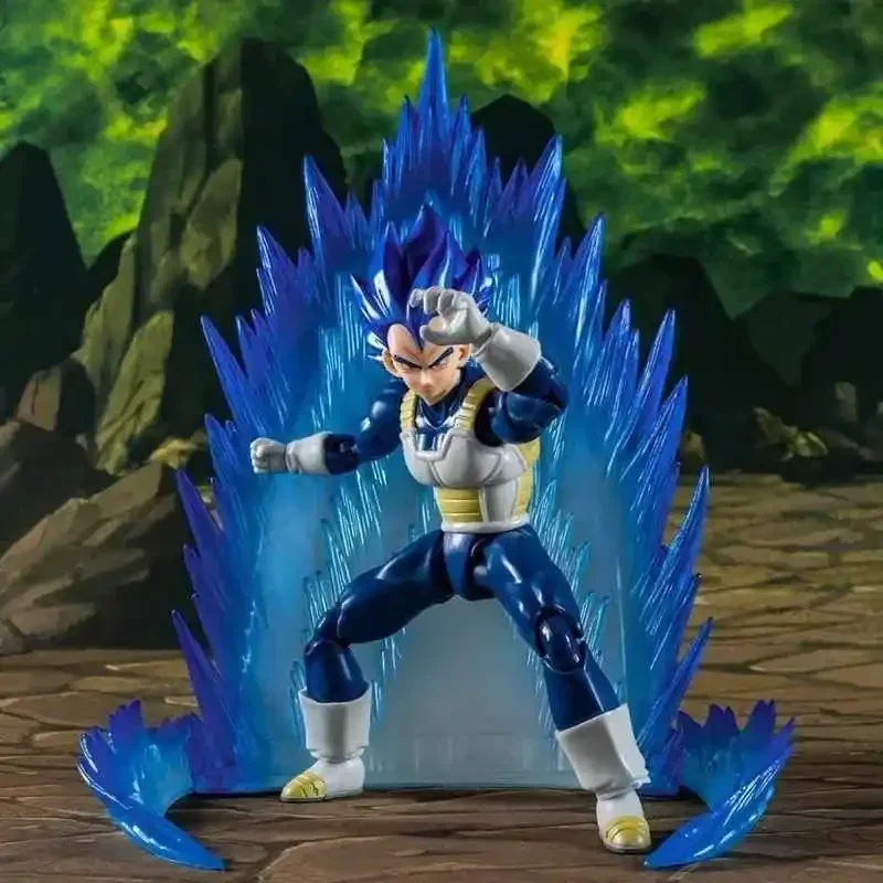 

Dragon Ball Demoniacal Fit Shf Shining Soul Super Saiyan God Son Gouku Deep Blue Vegeta Action Figure Reissue Model Doll Gifts