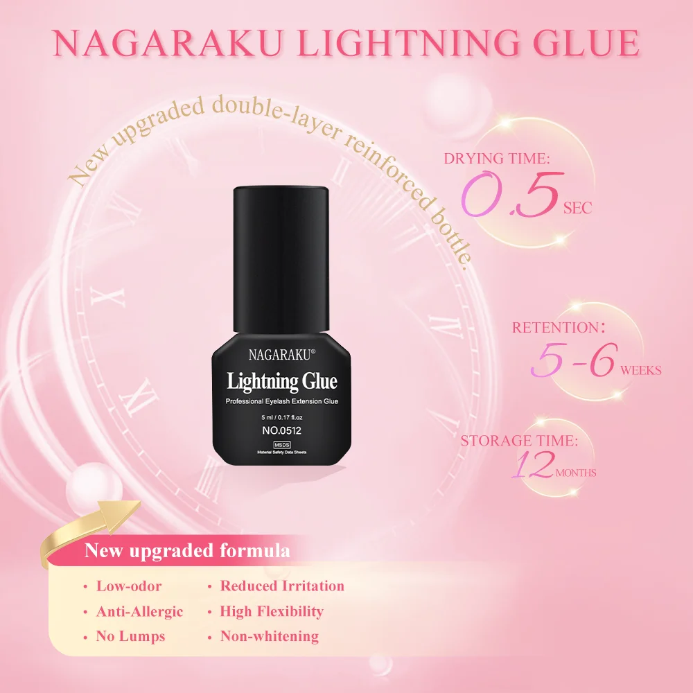 NAGARAKU New Glue for Lashes Eyelash Glue Low Fume Slightly Irritant Adhesive 4