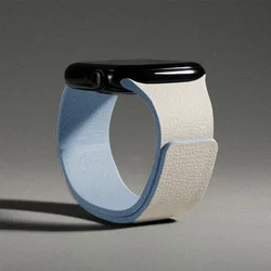 Premium Magnetic Strap for Apple Watch Bands - Stylish Correa Bracelet (White blue)