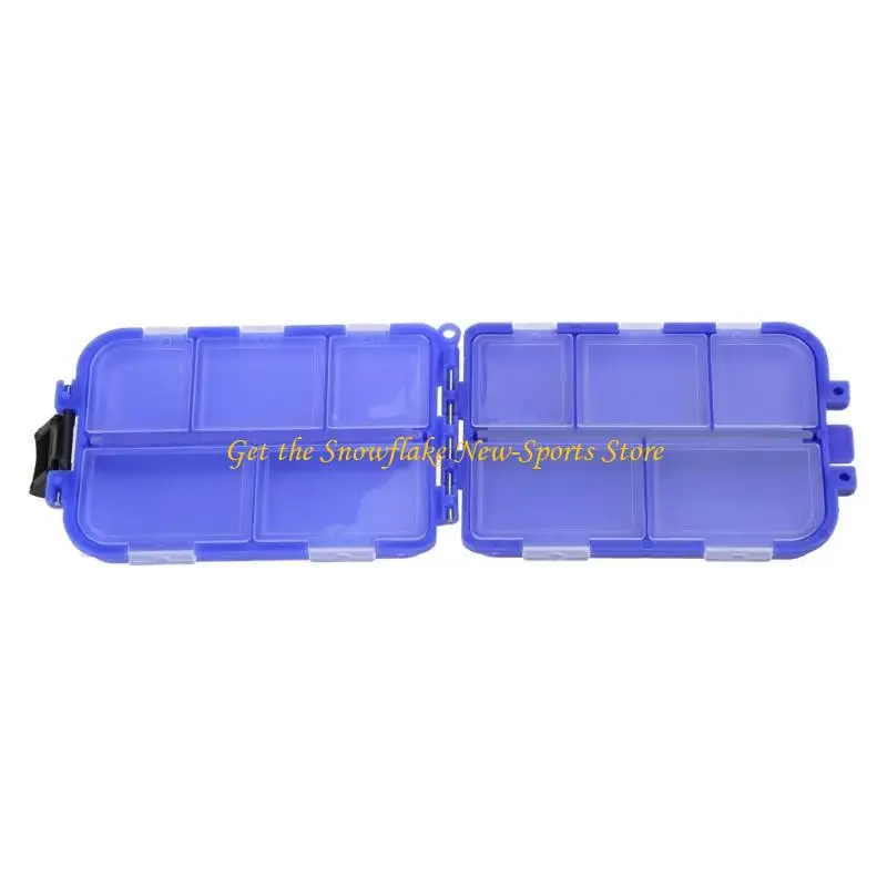 E56D Organizer-Behälter mit 10 Gitterfächern, wasserdichter Fischköderkasten, Angelkoffer – Detail 9