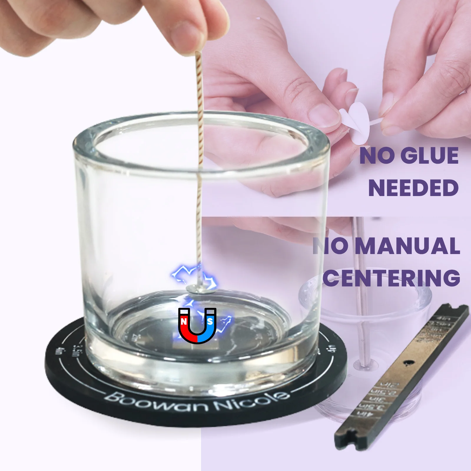 Candle Making Kit Candle Nursing Tool Nicole Magnetic Candle Wick Centering Setter Tool With Wick Holder For Making