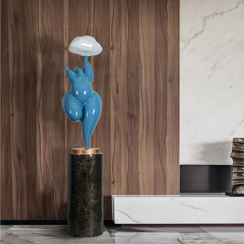 

Современная Абстрактная фигурка, скульптура, Напольная Лампа, вилла, роскошное креативное украшение для крыльца, отдел продаж, украшение для дома, художественные украшения