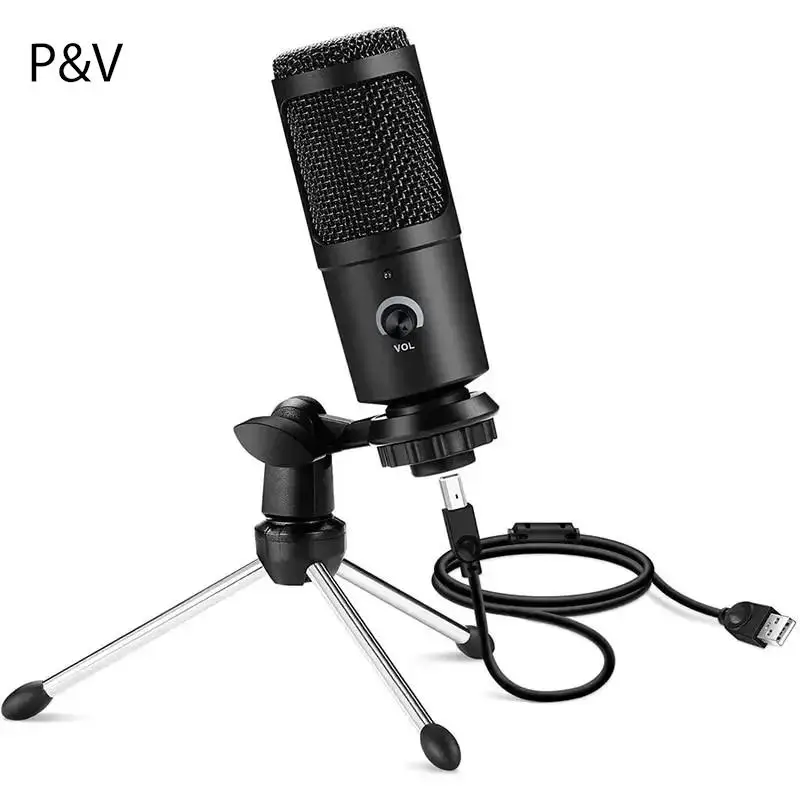 

Professional USB Multipurpose Condenser Microphone For PC Computer Laptop Gaming Streaming Recording Studio YouTube Video