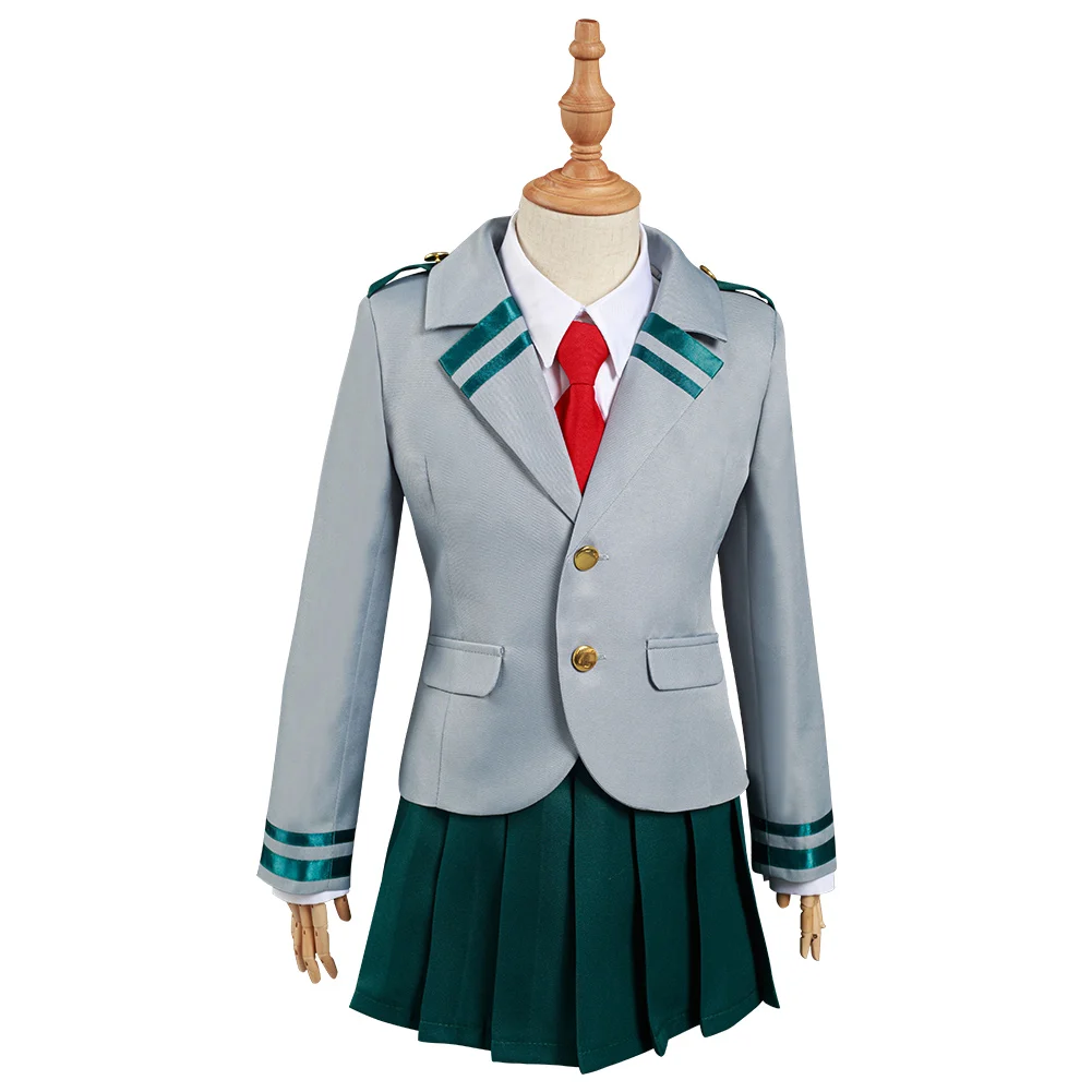 

BA My Hero Academia Ochaco Uraraka Asui Tsuyu Cosplay Skirt Uniform Outfits 5 Piece Suit Kids Girls Costume Boy 4 Piece Set