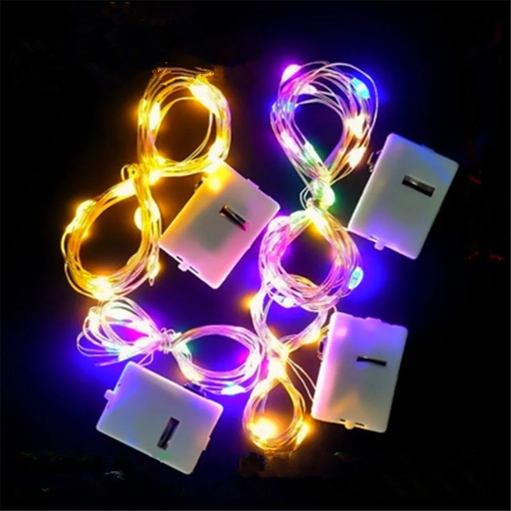 Description Picture 3 of item20 Pack String Fairy Lights 20Led 2M Silver Copper Wire Battery Powered Decorations Lights For Wedding Party Christmas Decor