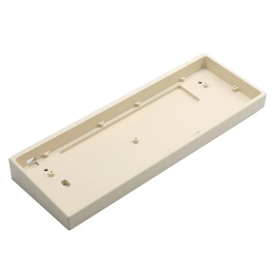 Coque Aluminium Pour Clavier Wooting 60HE/MAD60 - Boîtier Métal 61 Touches, Dissipation Thermique - Rouge/blanc