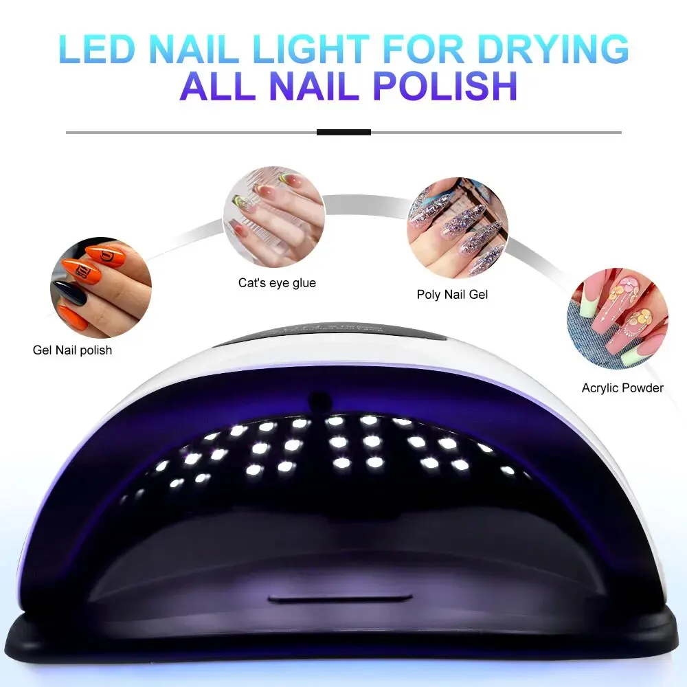 320W Nail Lamp UV 72LED Nail Lamp Dryer Big Power Fast Curing Nail Gel Professional Nail Dryers UV Gel Drying Tools Machine 4