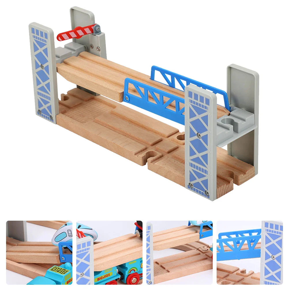 

Wooden Magnetic Train Set DIY Railway Toys STEM Toys Kids Track Playset Double Level Train Bridge Wooden Train Toys