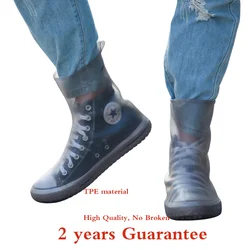 Couvre chaussures de haute qualité pour femmes et hommes, en TPE, moule intégral, étanche, réutilisable, pour haute pluie, antidérapant, Anti poussière 