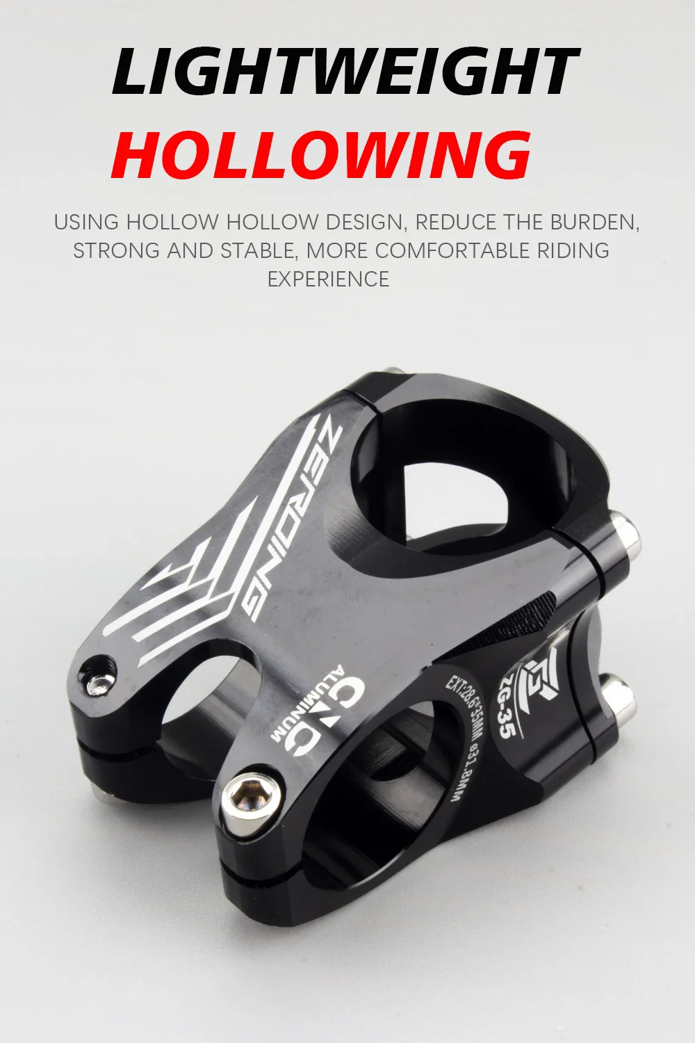 EVOSID MTB Vorbau Aluminiumlegierung Ultraleicht Hochfest Kurz 40mm MTB Fahrrad Tisch Power Mountainbike MTB Power Bike Vorbau – Detail 12