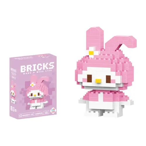 99 style SANRIO Hello Kitty Building Blocks Cartoon Figures Kuromi Bricks My Melody Children's Assembly Toys Cinnamoroll Gift - Image 34