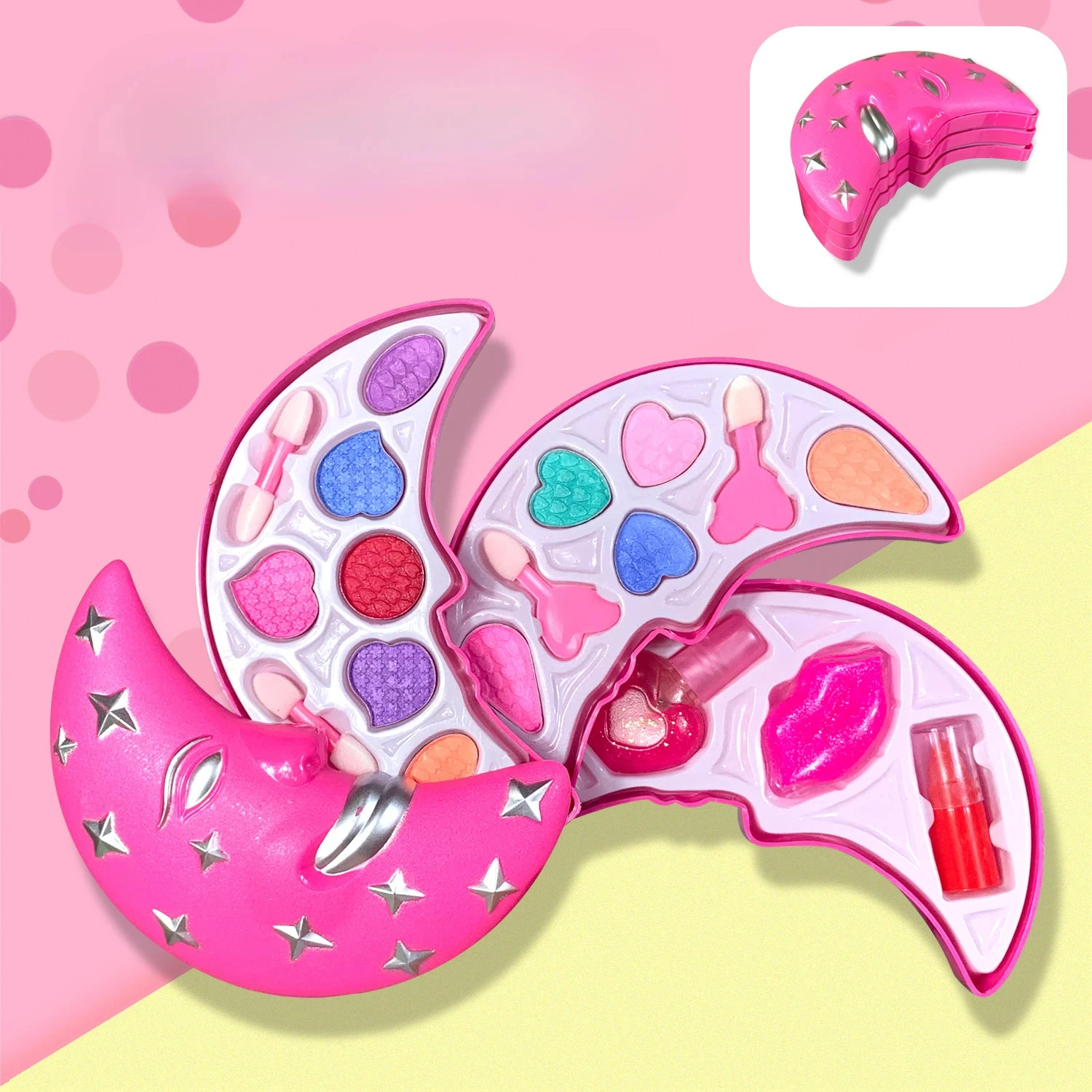 Children Makeup Toys Cosmetic Set Strawberry Box Diy Princess Gift for Girls makeup toy princess pretend toys cosmetics set