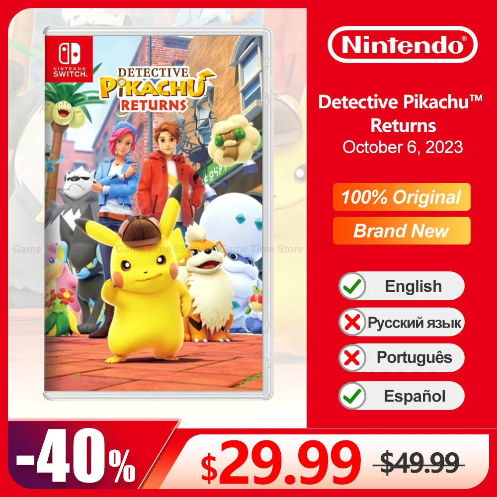 Detective Pikachu Returns Nintendo Switch Game Deals 100% Scheda Di Gioco Fisica Originale Ufficiale Per Console Di Gioco Nintendo Switch