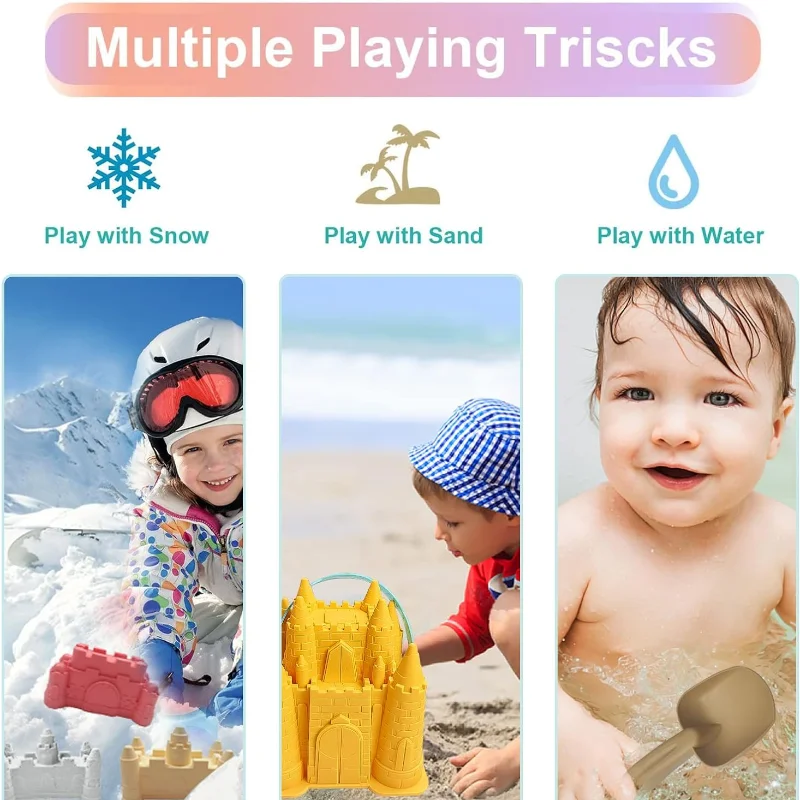 Baby Castle Beach Toy Set Large Outdoor Seaside Kindergarten Sand Pool Mold Kids Water Play Sand Tools Sea & Beach Accessories 5