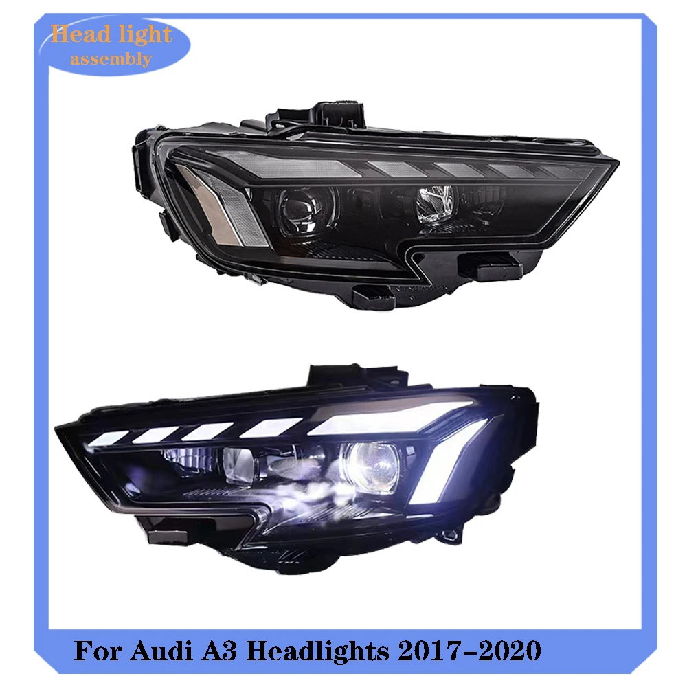 Car-Front-Headlight-for-Audi-A3-Headlights-2017-2020-A3-8V-LED ...