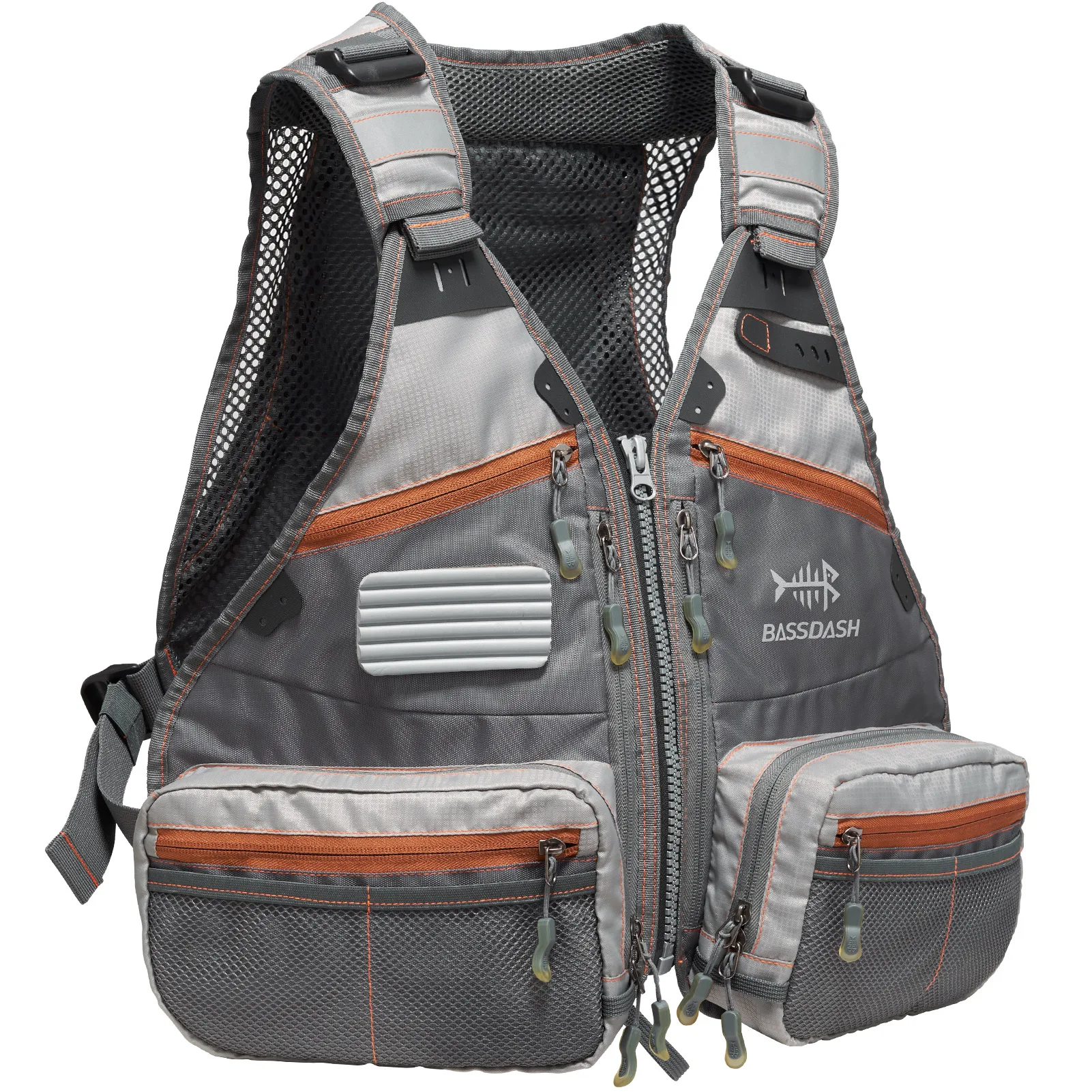Bassdash fv07 Fliegen fischer weste für Männer und Frauen verstellbare Größe mit abnehmbarem Wasser flaschen halter, Forellen-Bass-Angela us rüstung – Detail 7